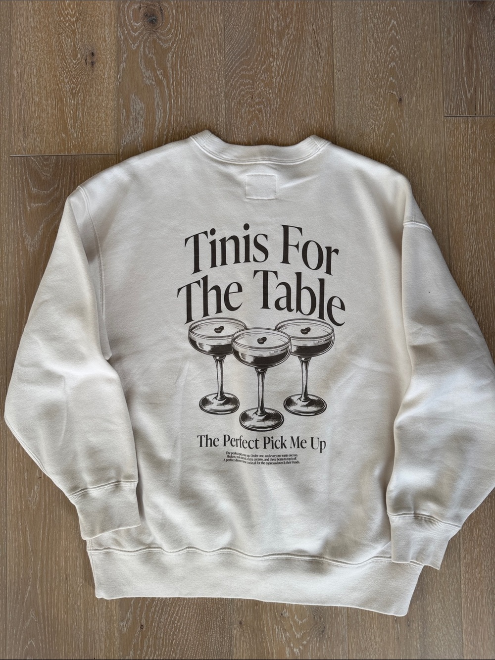 Abercrombie & Fitch Espresso Martini Graphic Vintage Sunday Crew Sweatshirt. - Picture 3 of 3